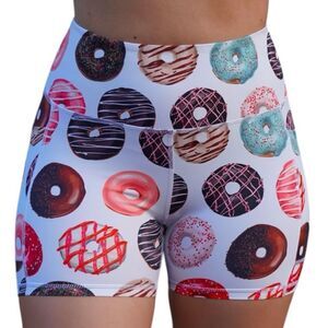 Muscles & Donuts ~ Allover donut print shorts ~ side pockets ~ size Small